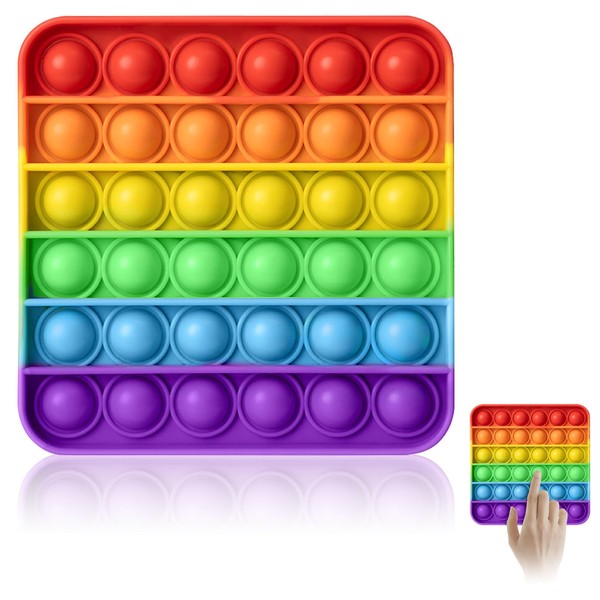 Pop It Fidget Toys,Silica Poppet Fidget Toy,Educational Pop Toy,Square Fidget