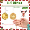 LIODUX 200Pcs Christmas Ornaments String Hanger, Ornament Hangers with Snap