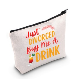 Divorce Gift Just Divorced Buy Me a Drink Cosmetic Bag Divorce Party Gift (Just Divorced Bag)