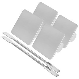 Paleta Mezcladora de Maquillaje Acrílico Anillo de Acero Inoxidable, Set Profesional Espátula Cosmética para Salones de Belleza y Arte de Uñas