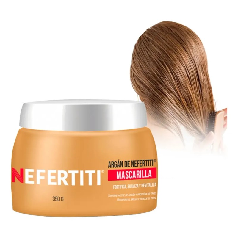 Mascarilla Para Cabello Maltratado Argan Hidratante Nefertit