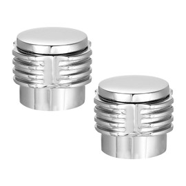 sourcing map Faucet Lever Handle,2Pcs 47 x 34mm Alloy Basin Mixer Faucet Tap Handle Grip Knob Replacement for Kitchen Bathroom (Silver)