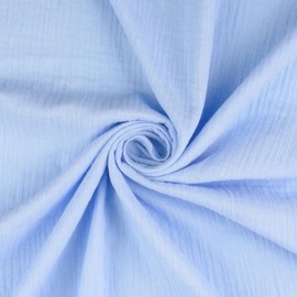 fingsi 5029 Muslin Cotton Fabric Sold by the Metre Coupon (Blue, 0.5 m) + 23 Other Colours
