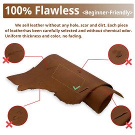 Muse Craft Flawless 12''X24'' 5-6oz Dark Brown Tooling Leather Finished Full Grain Cowhide Leather Import A Grade Leather Hide 1.8-2.1mm Tooling Sewing Hobby Workshop Crafting Leather