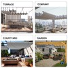 ECOOPTS 4'x5' Retractable Wave Sun Shade Canopy Pergola Cover Shade