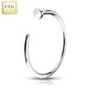 Tapsi´s Coolbodyart® Nose Piercing Hoop Ring 14 Carat Gold 8