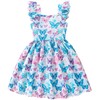 Toddler Girls Summer Dresses Butterfly Ruffle Strap Sleeveless Party Dress