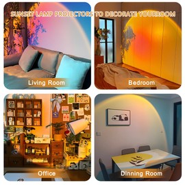 QST EXPRESS Sunset Lamp Projector, Sunlight Lamp Multicolor Changed Night Light Projector with Remote,APP Control, LED Lamp Light 360°Rotation for Party Bedroom Decor,Tiktok,Photography