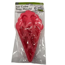 8 in Ice Cubes Easy Flip and Fill Ice Cream Mold Tray, Create Fun Ice Cream Shaped Ice for Summer Cocktails, Cool Mocktails, Birthday Parties and 4th of July, BPA Free, Easy to Clean, Pink