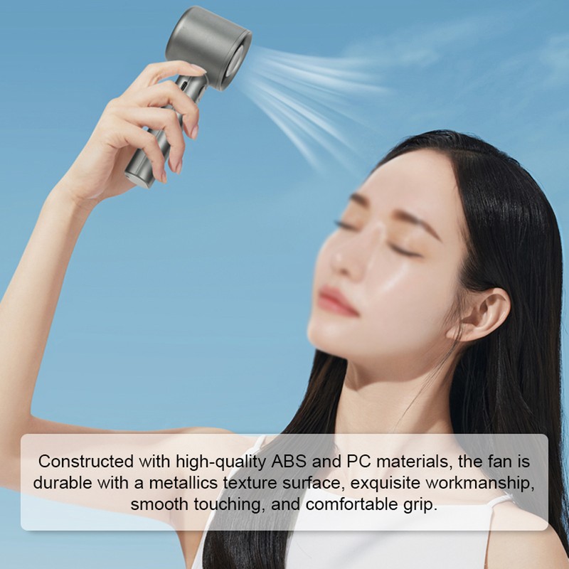 Handheld Fan High-Speed Portable Turbofan USB Rechargeable Electric Fan with
