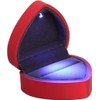 DELALO Elegant Ring Box with Velvet Lining and LED Lighting