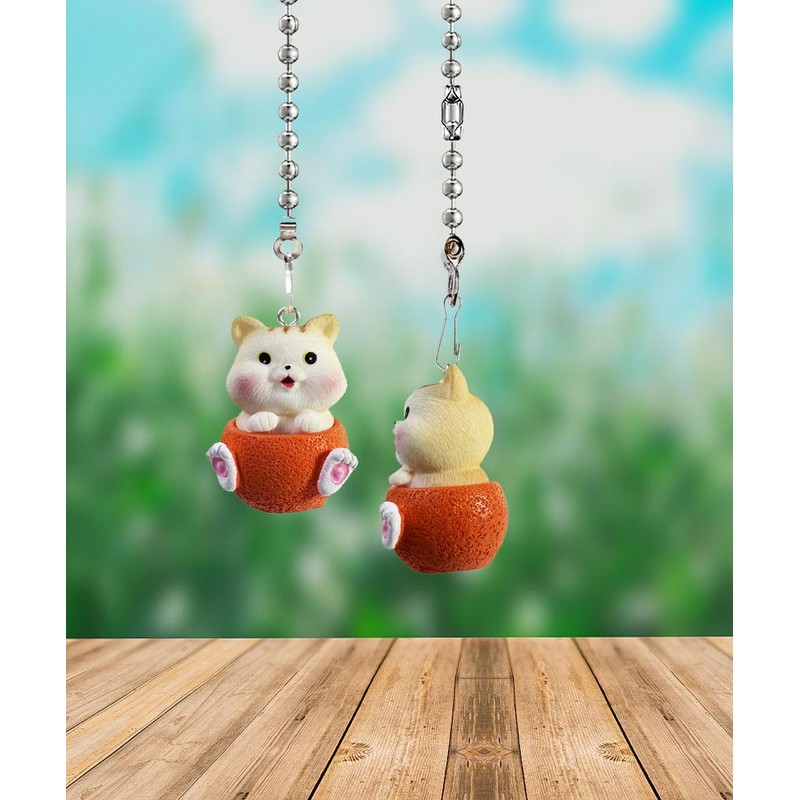 Ceiling Fan Pull Chain Set, 12 Inch Cute Cat Ceiling