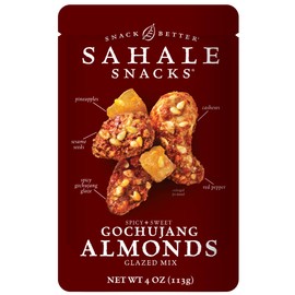 Sahale Snacks Gochujang Almonds Glazed Mix, Kosher, Gluten Free, 4 Ounce (Pack of 6)