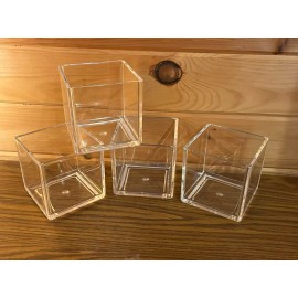 AZAR **NEW**AZAR 5" DELUXE ACRYLIC CUBES - SET OF 4 BINS # 556305 HOME OFFICE SALON