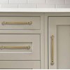 khtumeware 2 Pack 6-5/16 Inch(160mm) Brushed Brass Cabinet Pulls Heavy