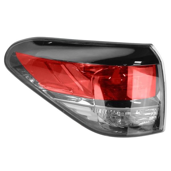 TRQ Driver Side Outer Tail Light Assembly Compatible with 2013-2015