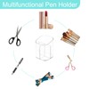 Newkita Acrylic Clear 3 Slots Pencil Pen Holder for Desk,