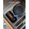 AISBUGUR Black Butter Dish with Lid and Knife Butter Tray