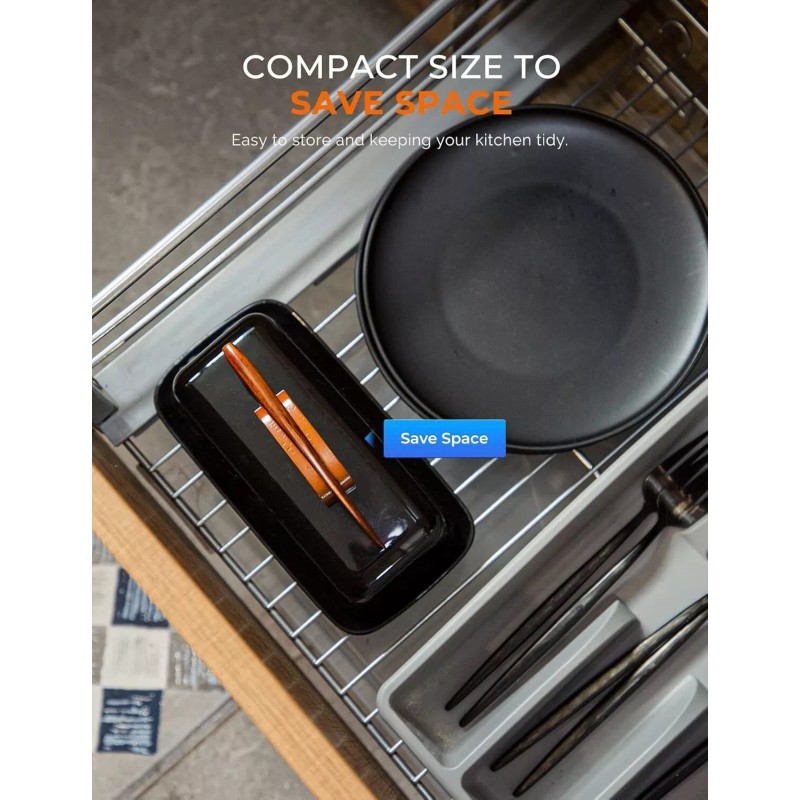 AISBUGUR Black Butter Dish with Lid and Knife Butter Tray