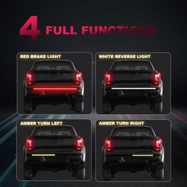 AHMURZOE 60Inch Truck Tailgate Light Bar Single Row LED Tail Light Strip with Brake Turn Signal Reverse Lights