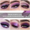 SUAKE Purple Eyeshadow Palette for Eye Makeup,High Pigmented Silver White