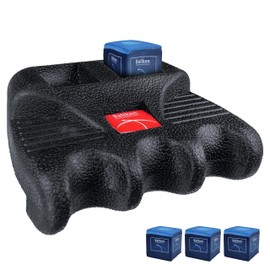 BALIKEN Cue Pool Stick Holder for Table, Cue Rest Weighted Billiards 2/3/4 Pool Cues Holder, Nicks Sticks, Cue Stick Case, Cue Rack with Chalk Holder, Mini Stick Holder, Non-Slip, 3 Cue