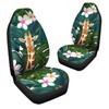 Bulopur Tropical Leaves Giraffe Printed Car Seat Covers Set for