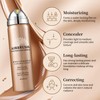 QIUFSSE Air Brush Makeup Foundation,Silk Flawless Airbrush Makeup,Buildable Coverage Foundation
