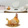 Golden Hen Figurine Trinket Boxes Handcraft Exquisite Small Jewelry Box