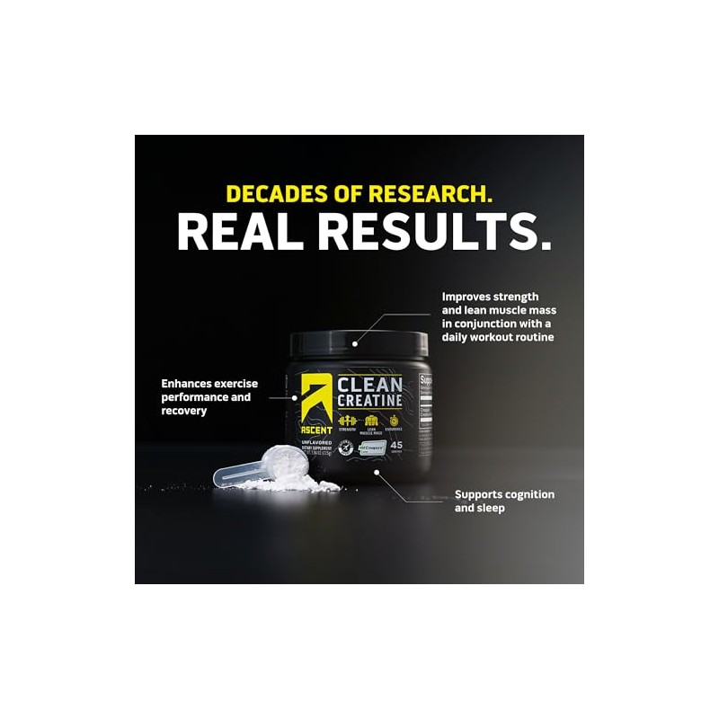 Ascent simply teras- Clean Creatina Monohidrato Polvo 5G Por Porción,