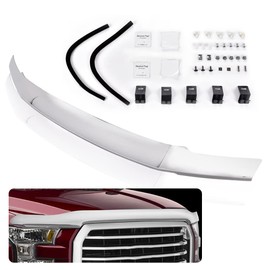 VRracing Hood Deflector Bug Shield Protector for 17-19 Ford F250/350/450/550 Super Duty Polycarbonate Replasces Silver HC3Z-16C900-A