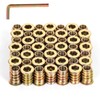 3/8"-16 x 25mm Threaded Inserts for Wood, Hex Drive Wood