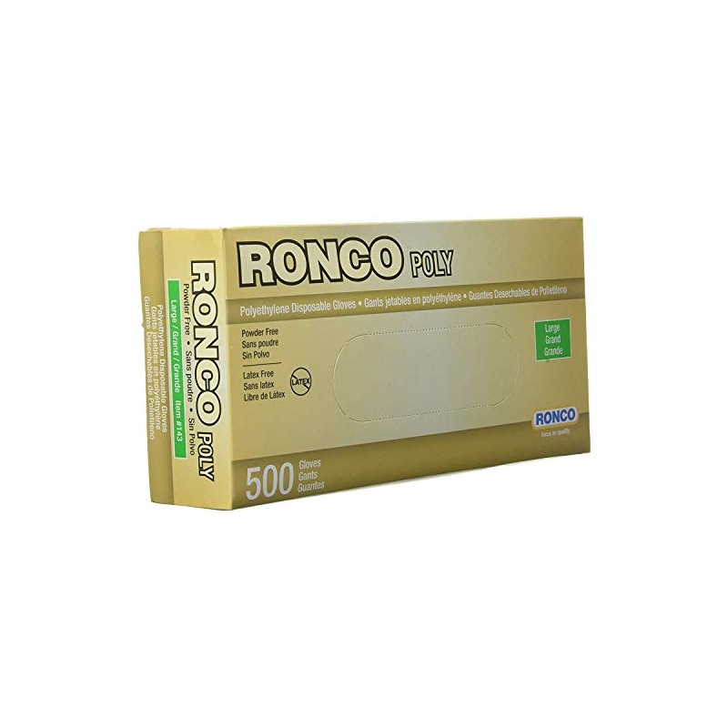 Ronco Poly Gloves Large 500 Gloves , Deli, Food, etc