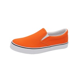 Emma Shoes - Zapatillas de deporte perforadas para mujeres elegantes, casuales, cómodos, planos para caminar, suela gruesa, puntera redonda, cómodas y cómodas, naranja/fiesta de bloques, 12 US