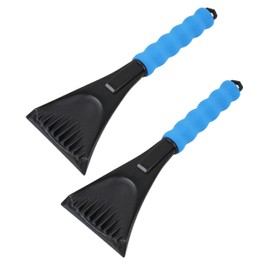 DIFFWELY 10.8" Ice Ripper Ergonomic Ice Scraper for Car, SUV, Truck, Jeep,for Car Windshield from Scrape Frost and Ice,with Foam Handle(2 Pack)