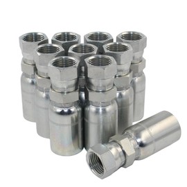 (10-PCS) L-FJX-06-08 3/8'' ID Hose x 1/2'' JIC 37° Female Hydraulic Hose End Swivel Crimp Fitting Hydraulic Hose Fitting