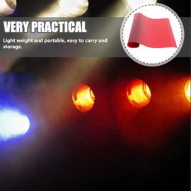 ibasenice Red Color Filter Sheet Color Filter Paper Correction Gel Lighting Filter Transparent Light Film for Photo Studio Light Strobe Flashlight