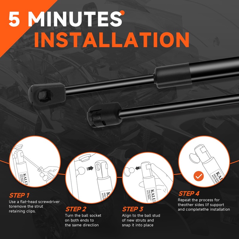 KALUJ Trunk Struts, Rear Hatch Strut Replacement Lift Support Shocks
