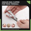 Slanted Curved Blade Ingrown Toenail Clippers for Thick Toenails, Angled