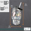 Servette Home 4 Pack Iridescent Skull Shaped Mason Jar with