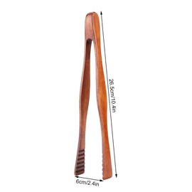 TOPINCN BBQ Cooking Tongs Wooden Clip Buffet Food Tongs Bread Steak Kitchen Clamp Serving Tool