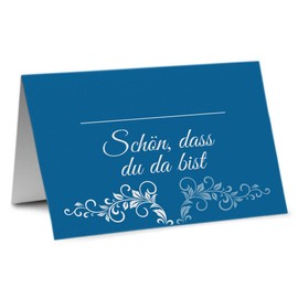 Partycards Pack of 50 Wedding Place Cards for Communion Confirmation, Name Badges Birthday, Table Decoration Name Cards Christening, Table Decoration, Name Plate, Place Cards Birthday