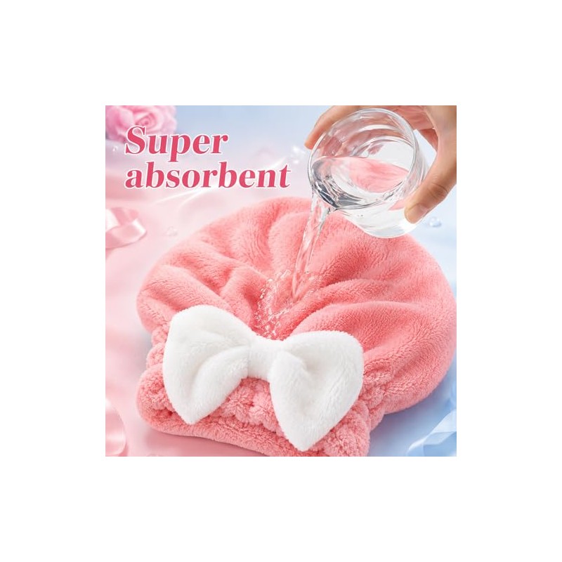 Gorro de microfibra para el cabello, suave y absorbente, de