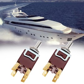 OTOTEC 4 Stück 4-poliger Kippschalter mit 2 Anschlüssen 15 A 250 V Boot DPST EIN/AUS Geeignet für Autos Boote Yachten Und Seeschiffe
