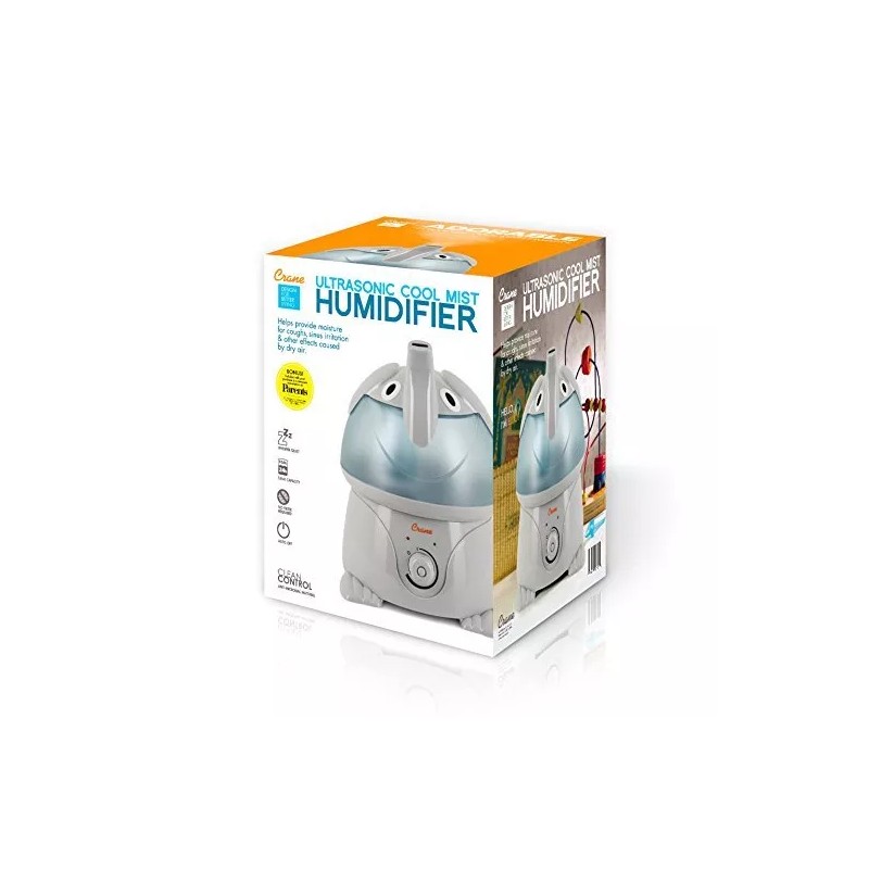Crane Adorable Ultrasonic Cool Mist Humidifier with 2.1 Gallon Output