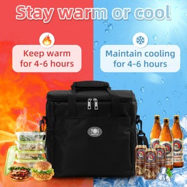 Obidodi Foldable Cool Bag, 16 L, Portable Small Insulated Bag, Freezer Bag, Lunch Bag, Thermal Bag, Cool Box for Picnic, Office, Work