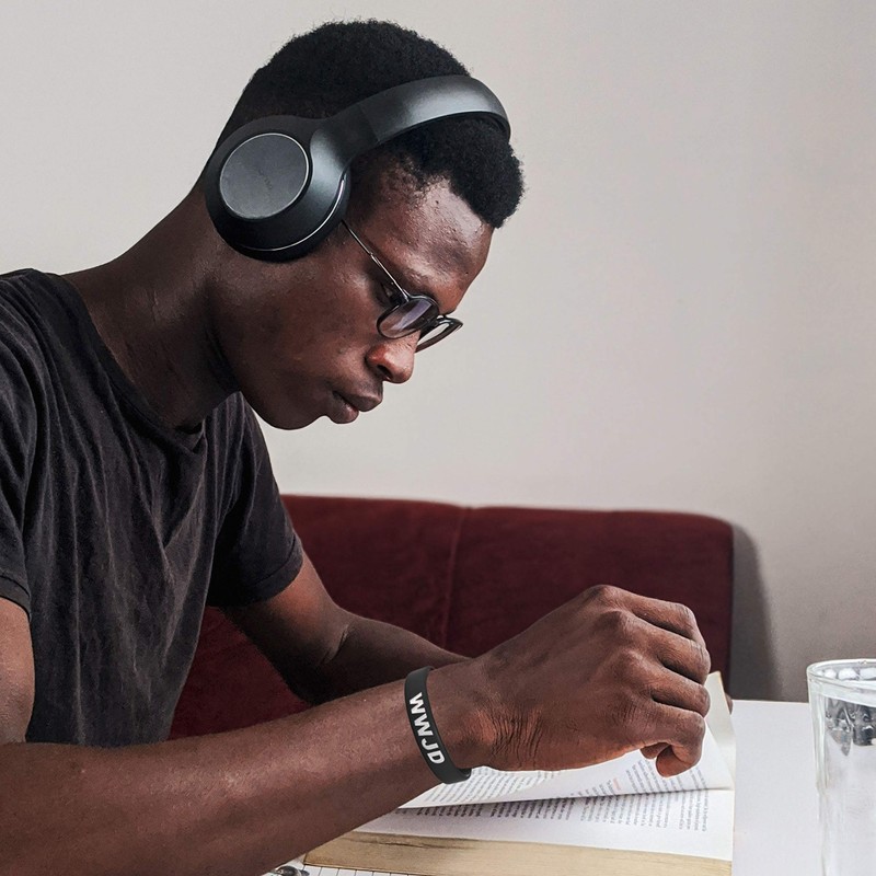 Reminderband WWJD Black Band - Medium