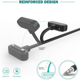 Lamshaw AS18, AS19, AS28, AS28 X2 Bone Conduction Headphones Charger, Magnetic Replacement Charger Compatible with NAGFAK MTOXW AHEYE AS18, AHEYE AS19, AS28, AS28 X2 Bone Conduction Headphones