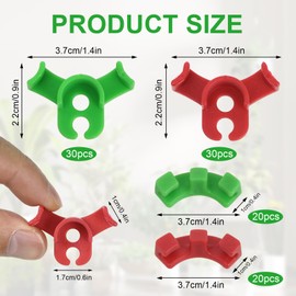ZephyrCraft 100 Pcs Lst Clips for Low Stress Training Plant Clips, 90 Degree Plant Bender, Lst Plant Training Clips for Climbing Plants (Red And Green)