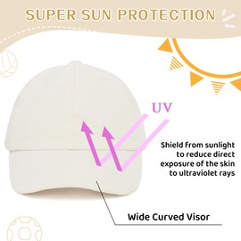 Durio Baby Baseball Cap Toddler Baseball Hat Sun Protection Baby Hats 12-18 Months Adjustable Cute Boy Girl Hat Beige 12-24 Months